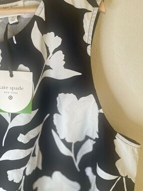 KATE SPADE ♠️ Black and White Floral Sleeveless Dress